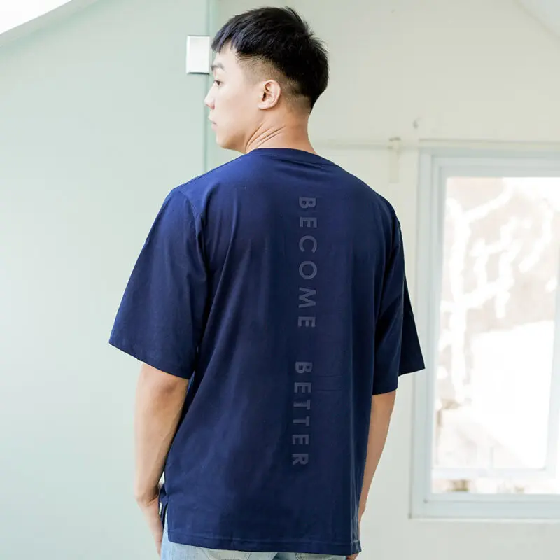 Oversized Tee Navy - Gambar 7