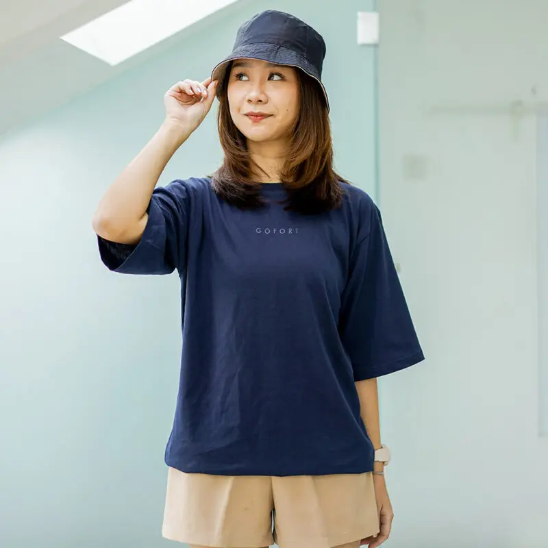 Oversized Tee Navy - Gambar 6