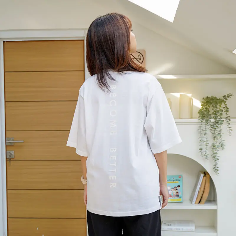 Oversized Tee White - Gambar 4
